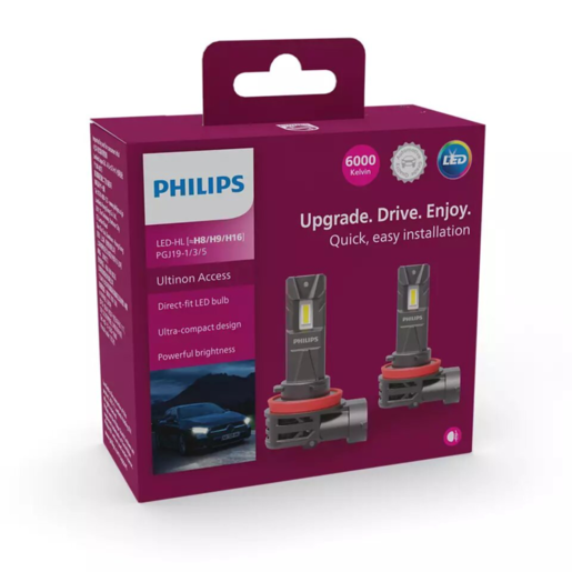 Philips Ultinon Access 2500 LED Globe 12V 600K Pack of 2 - 11366U2500X2