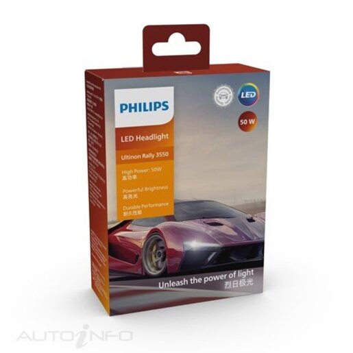 Philips Ultinon Rally 3550 HL High-Power Car Headlight Bulb - 11012U3550X2