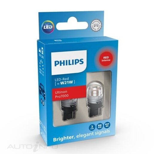 Philips Ultinon Pro7000 LED Headlight Globe W21W 12/24V Pack of 2 - 11065RU70X2