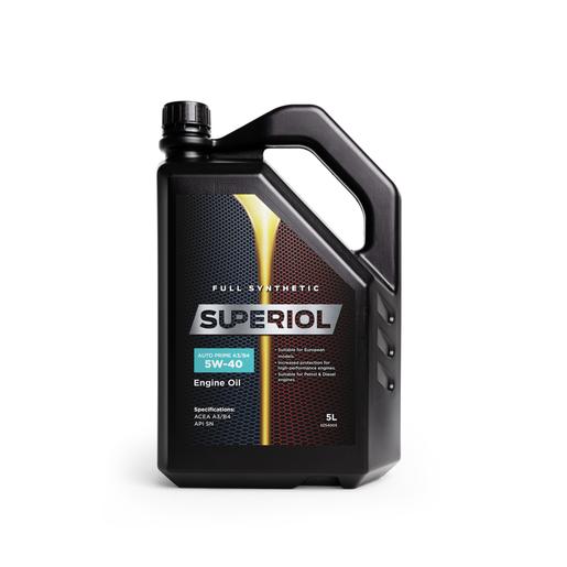 Superiol Auto Prime A3/B4 5W-40 Full Synthetic Engine Oil 5L - 5254005