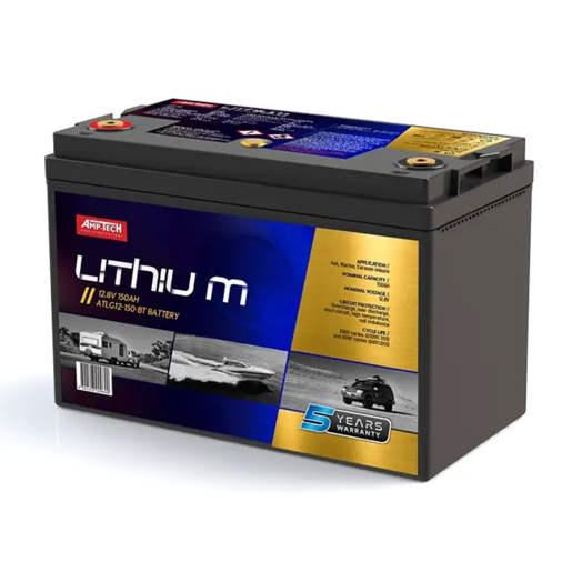 AmpTech Lithium 12.8V 240Ah Caravan Marine 4x4 Battery - ATLG12-240-BT