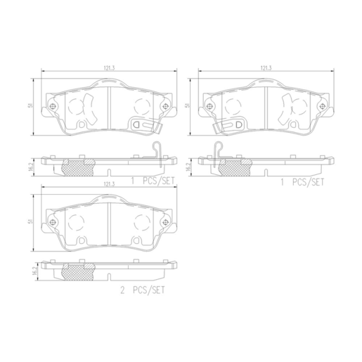 Brembo NAO Ceramic Disc Pad Set - P10081N