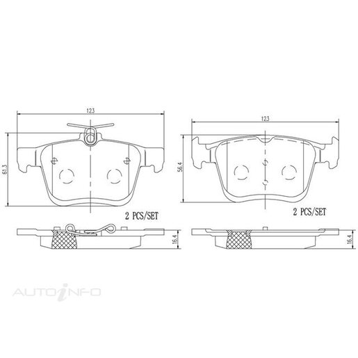 Brembo NAO Ceramic Disc Pad Set - P85125N