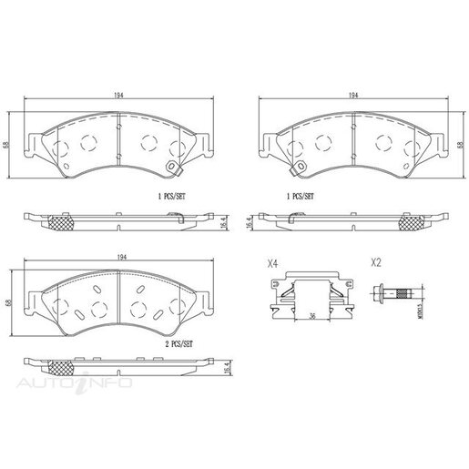 Brembo NAO Ceramic Disc Pad Set - P24153N