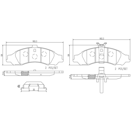 Brembo NAO Ceramic Disc Pad Set - P99013N