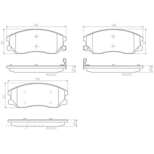 Brembo NAO Ceramic Disc Pad Set - P10003N