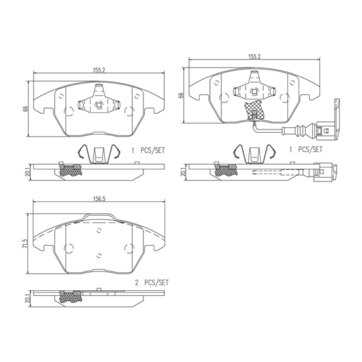 Brembo NAO Ceramic Disc Pad Set - P85075N