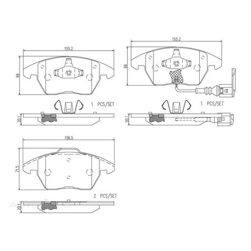 Brembo NAO Ceramic Disc Pad Set - P85075N