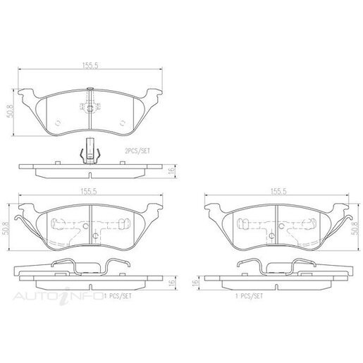 Brembo NAO Ceramic Disc Pad Set - P11014N