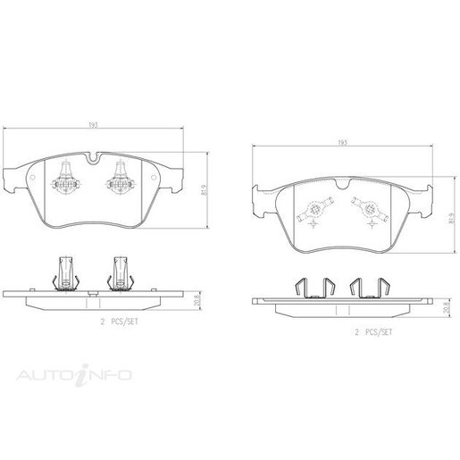 Brembo NAO Ceramic Disc Pad Set - P50105N