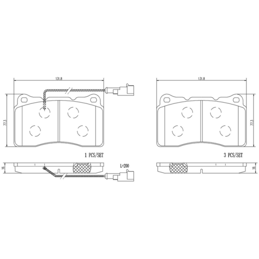 Brembo NAO Ceramic Disc Pad Set - P23115N