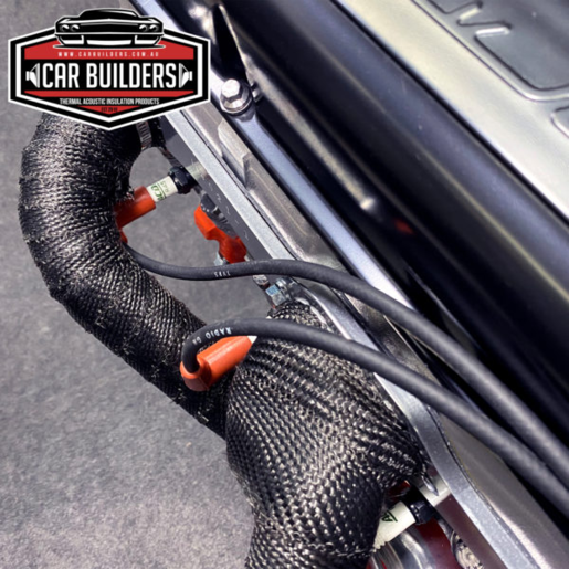 Car Builders Premium Titanium Exhaust Header Wrap 25mm - HWBLK25