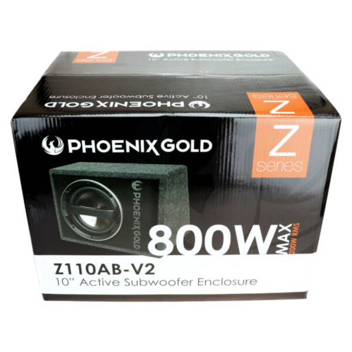 Phoenix Gold 10" 160W Active Subwoofer Built-In Class A/B Amplifier - Z110ABV2