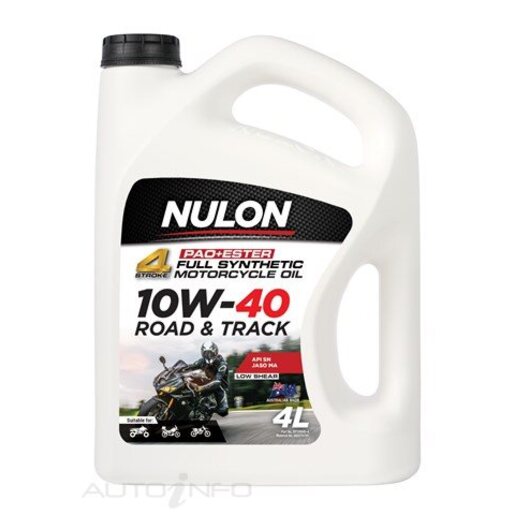 NULON 4 STROKE FULL SYNTHETIC ROAD AND TRACK 10W40 MOTORCYLCE OIL
