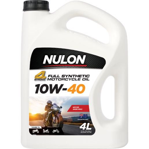 Nulon 4 Stroke 10W-40 Full Synthetic Motorcycle Oil 4L - FSMC10W40-4