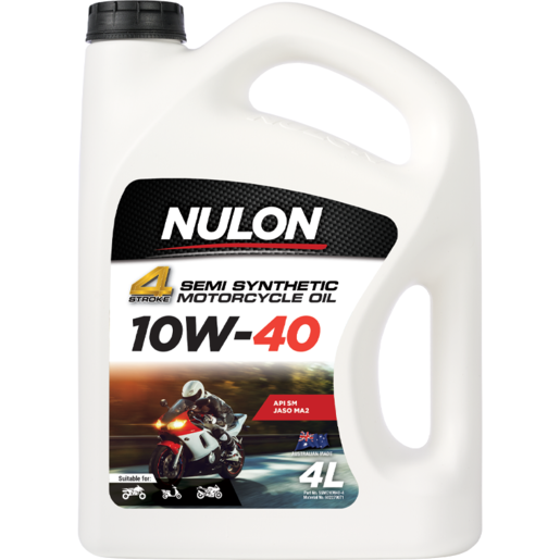 Nulon 4 Stroke 10W-40 Semi Synthetic Motorcycle Oil 4L - SSMC10W40-4