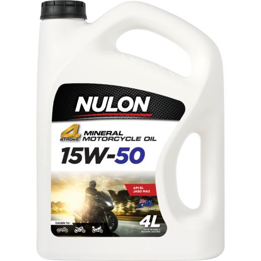 Nulon 4 Stroke 15W-50 Mineral Motorcycle Oil 4L - MC15W50-4