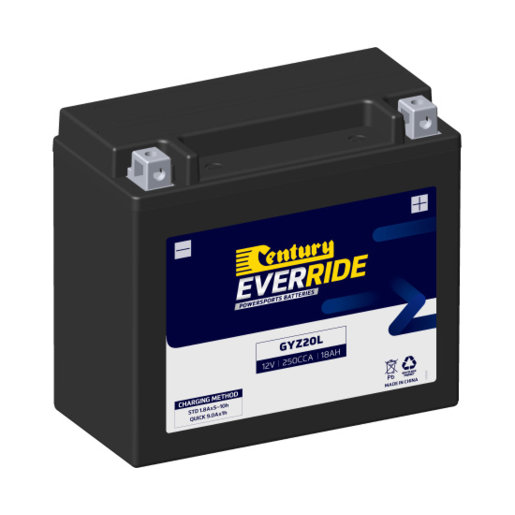 Century EverRide Heavy Duty AGM 12V 250CCA 18AH Motorcycle Battery - 151112