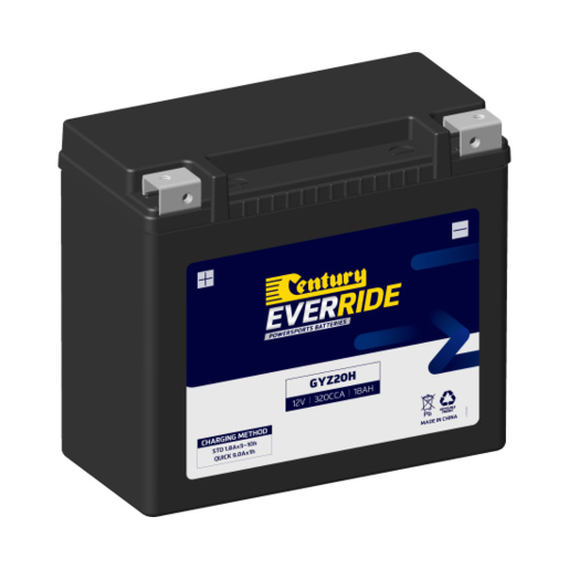 Century EverRide Heavy Duty AGM 12V 320CCA 18AH Motorcycle Battery - 151113 