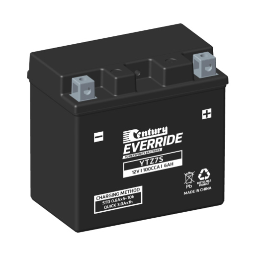 Century EverRide Hi Performance AGM 12V 100CCA 6AH Motorcycle Battery - 151116