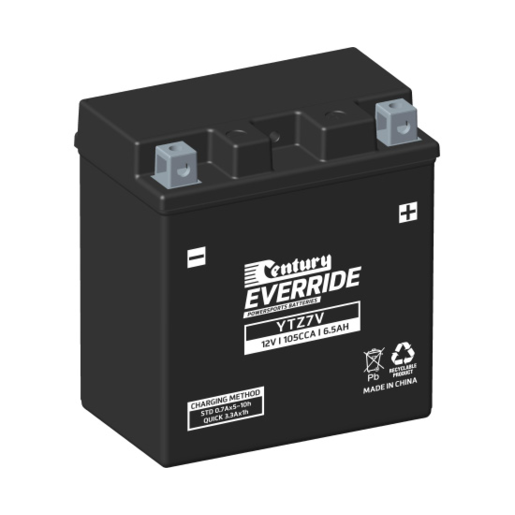 Century EverRide Hi Performance AGM 12V 105CCA 6.5AH Motorcycle Battery - 151117