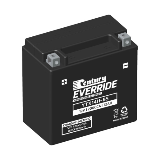 Century EverRide Hi Performance AGM 12V 200CCA 12AH Motorcycle Battery - 151123