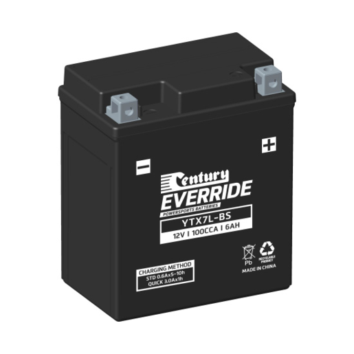 Century EverRide AGM 12V 100CCA 6AH Motorcycle Battery - 151133 