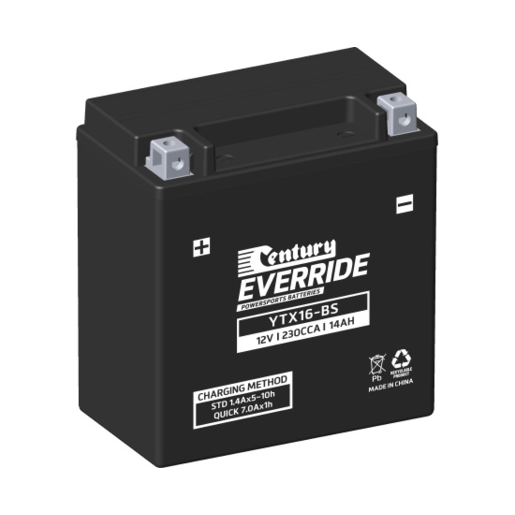 Century EverRide AGM 12V 230CCA 14AH Motorcycle Battery - 151139 