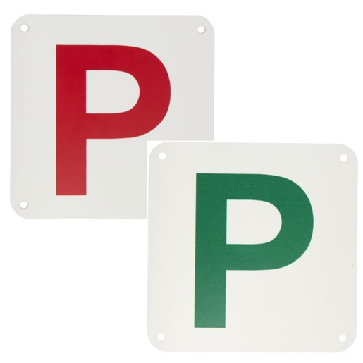 Streetwize Plastic P Plates White/Red & White/Green - PPP1