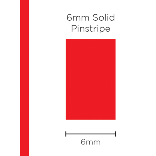 SAAS Pinstripe Solid Red 6mm x 10mt - 1203