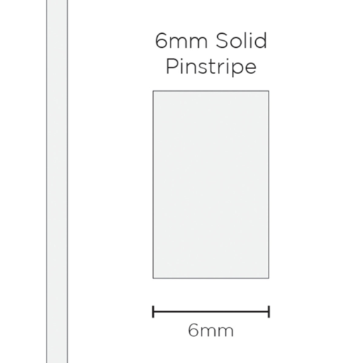 SAAS Pinstripe Solid White 6mm x 10mt - 1202