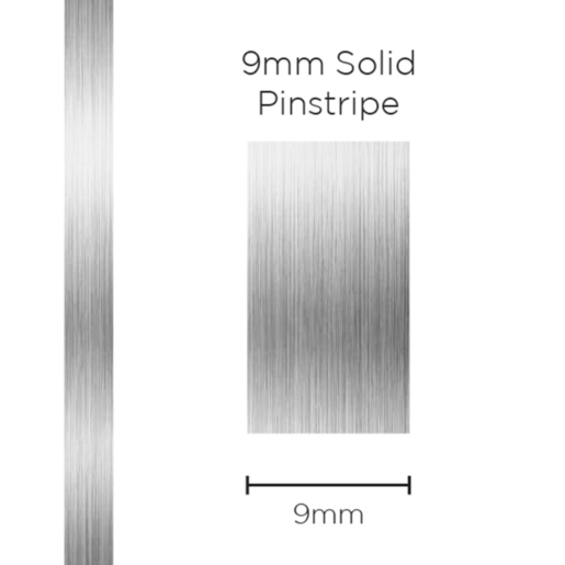 SAAS Pinstripe Solid Silver 9mm x 10mt - 11307