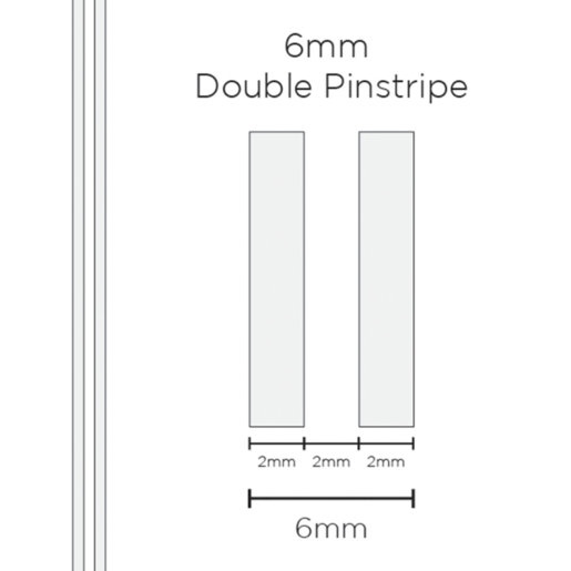 SAAS Pinstripe Double White 6mm x 10mt - 1302