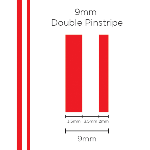 SAAS Pinstripe Double Red 9mm x 10mt - 1503