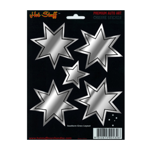 Hot Stuff Sticker Chrome Southern Cross - CH105