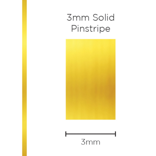 SAAS Pinstripe Solid Gold Mylar 3mm x 10mt - 1198
