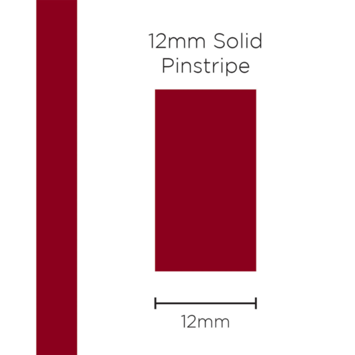 SAAS Pinstripe Solid Burgundy 12mm x 10mt - 11413