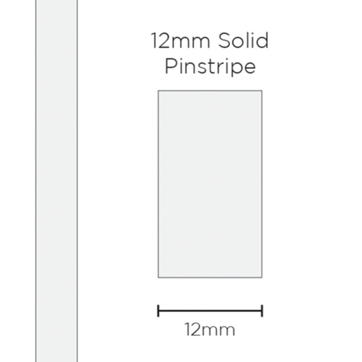 SAAS Pinstripe Solid White 12mm x 10mt - 11402