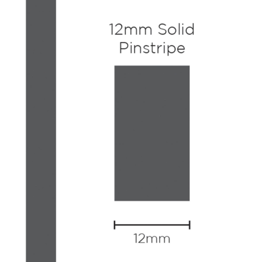SAAS Pinstripe Solid Charcoal 12mm x 10mt - 11408