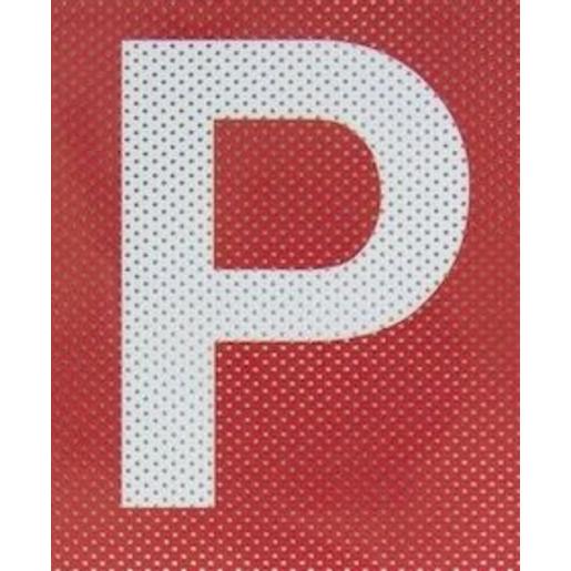 Streetwize P Plates Red/White Clear Vision - CVPP2