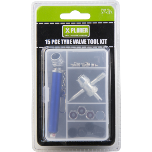 Xplorer 15pce Tyre Valve Tool Kit - XPKIT3