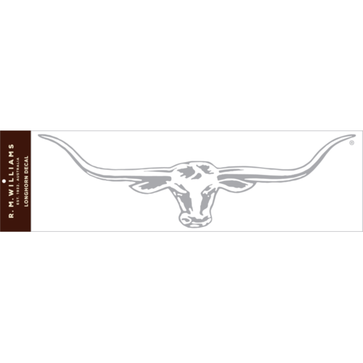 RM Williams Longhorn Decal / Sticker for Car Truck (Color: White), Wish