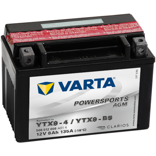 Varta RC Powersports AGM 12V 115CCA Motorcycle Battery - YT9B-BS