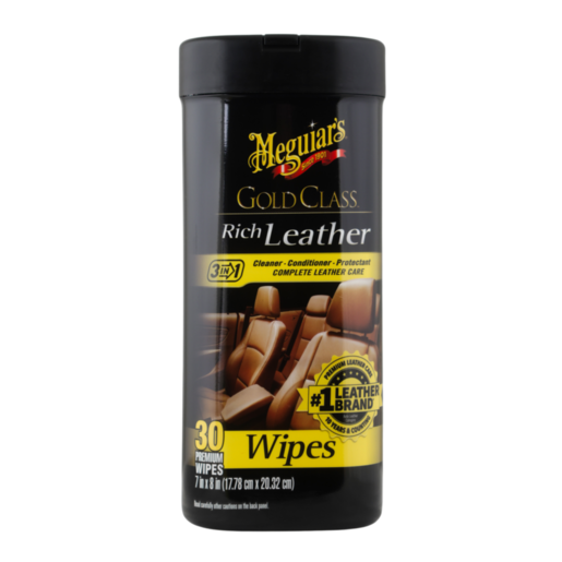 Meguiar's Gold Class Rich Leather Premium Wipes 30 - G10900 