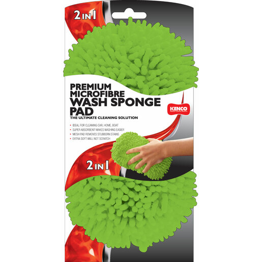 Kenco Microfibre 2 in 1 Wash Sponge Pad Green - 56210