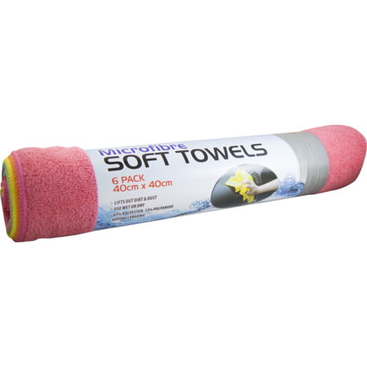 Streetwize Microfibre Soft Towels 6 Piece - MFC4040280