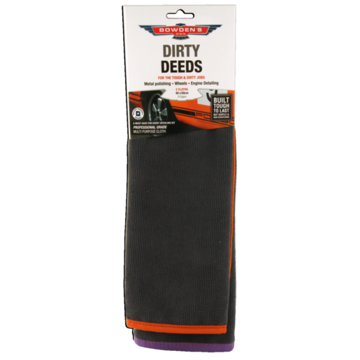 Bowden's Own Dirty Deeds Microfibre Cloth 2pack 400mmx500mm - BODD