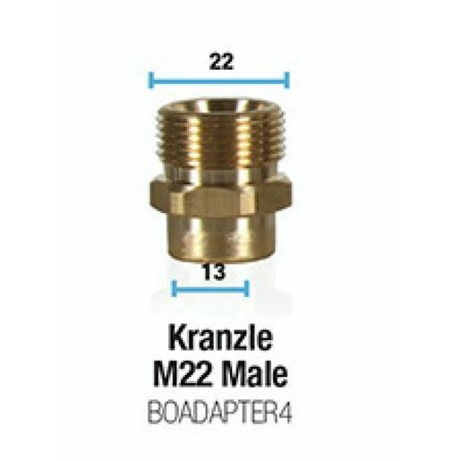 Bowden's Own Kranzle M22 Male Adapter - BOADAPTER4