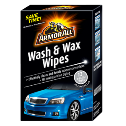 Armor All Wash & Wax Wipes 12pk - AWASHWW12/6AU