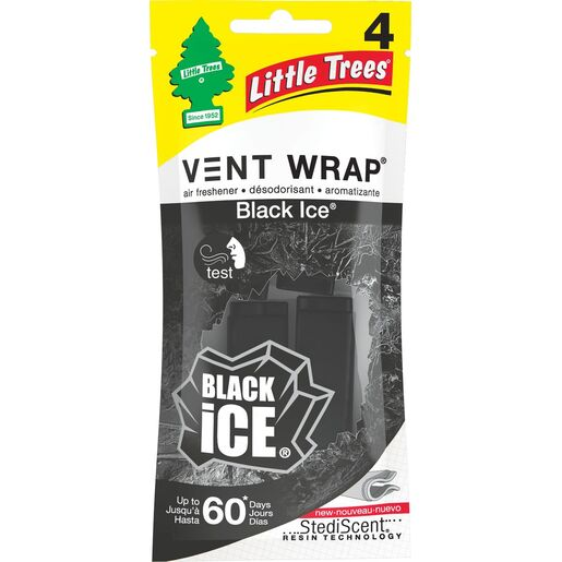 Little Trees Air Freshener Vent Wrap Black Ice 4pk - 52731